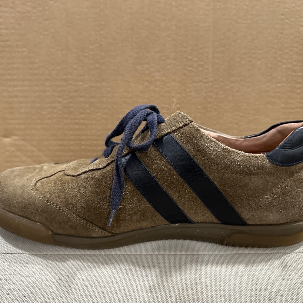 J. Crew Brown Suede Sneakers with Navy Accents - Picture 8 of 8